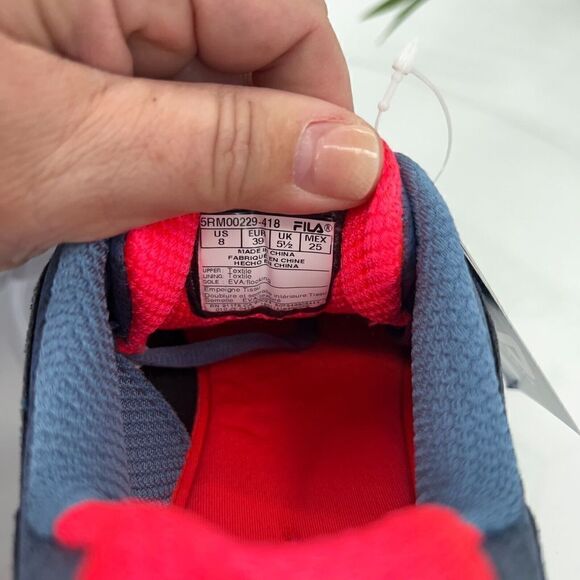 Fila Womens Memory Foam Vernato Blue Pink Running Shoes Sneakers 8 Athletic - Picture 15 of 16
